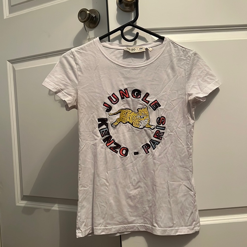Kenzo x H&M collab white t shirt